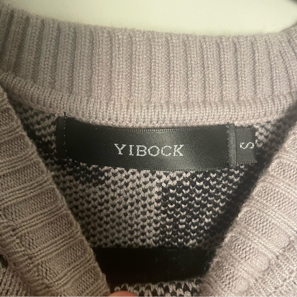 Yibock grey leopard print knit sweater dress - Picture 3 of 7